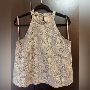 She + Sky Mauve Snake-Print Halter